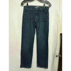 Wrangler Jeans Boys Size 14 Reg Adjustable Waistband Straight Leg Dk Denim A0009